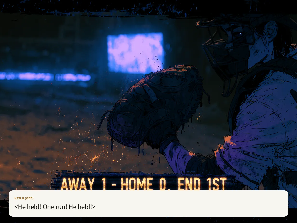He held! One run! He held!