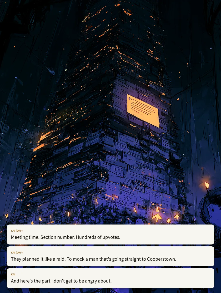 Meeting time. Section number. Hundreds of upvotes. They planned it like a raid. To mock a man that's going straight to C