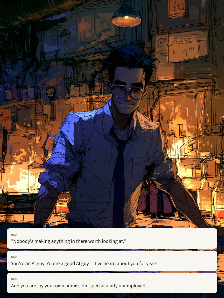 Nobody's making anything in there worth looking at. You're an AI guy. You're a good AI guy — I've heard about you for 