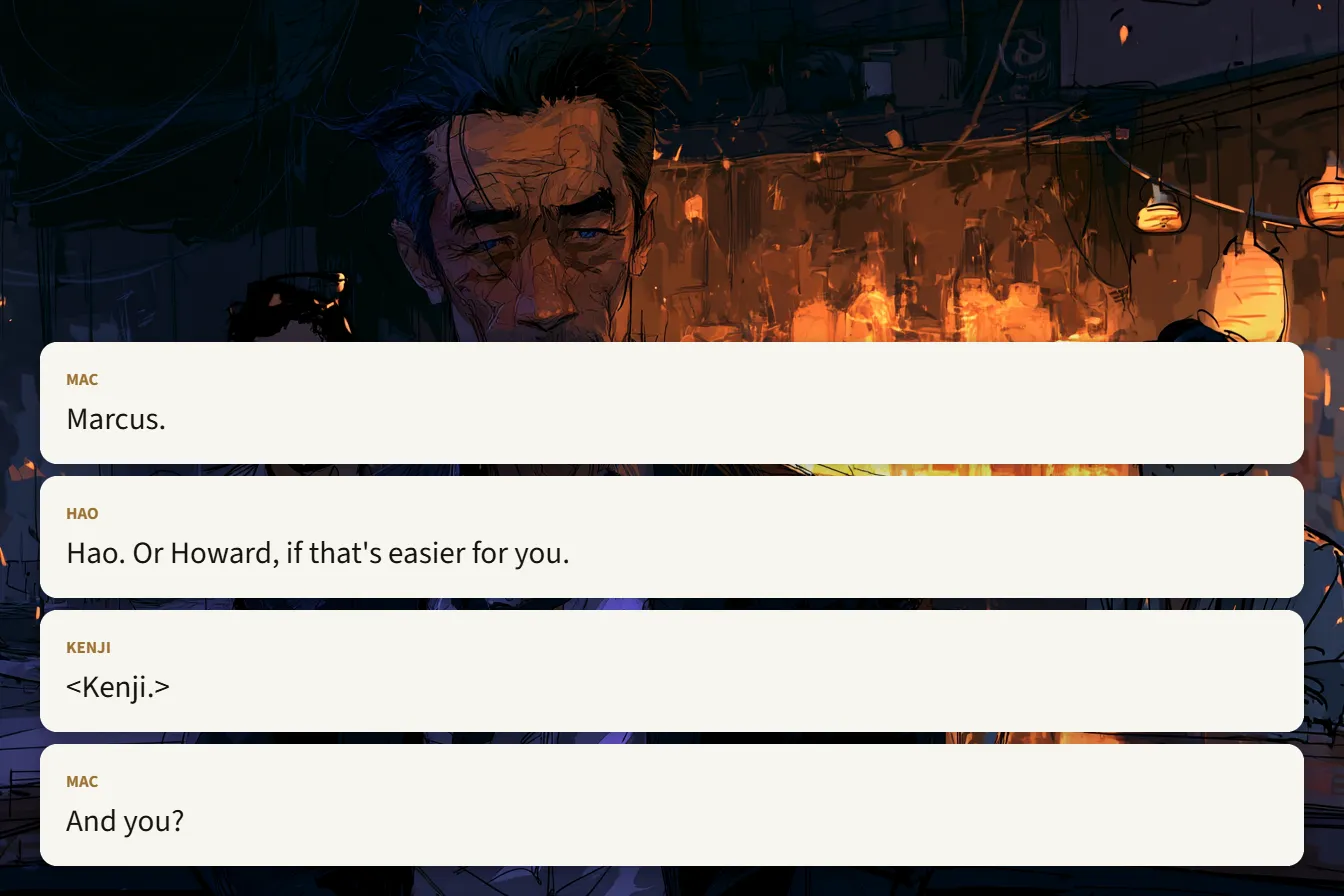Marcus. Hao. Or Howard, if that's easier for you. Kenji. And you?