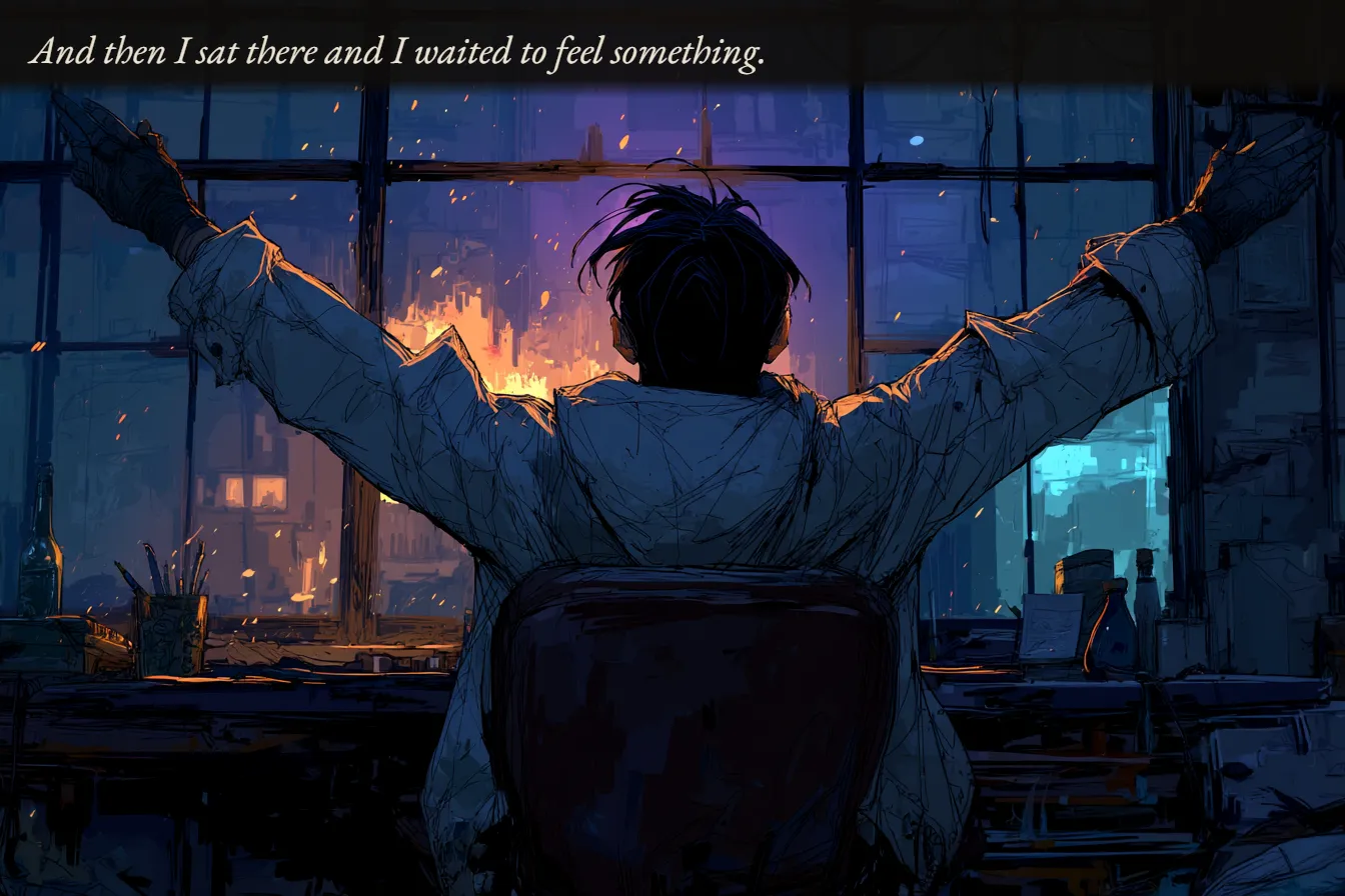 And then I sat there and I waited to feel something.